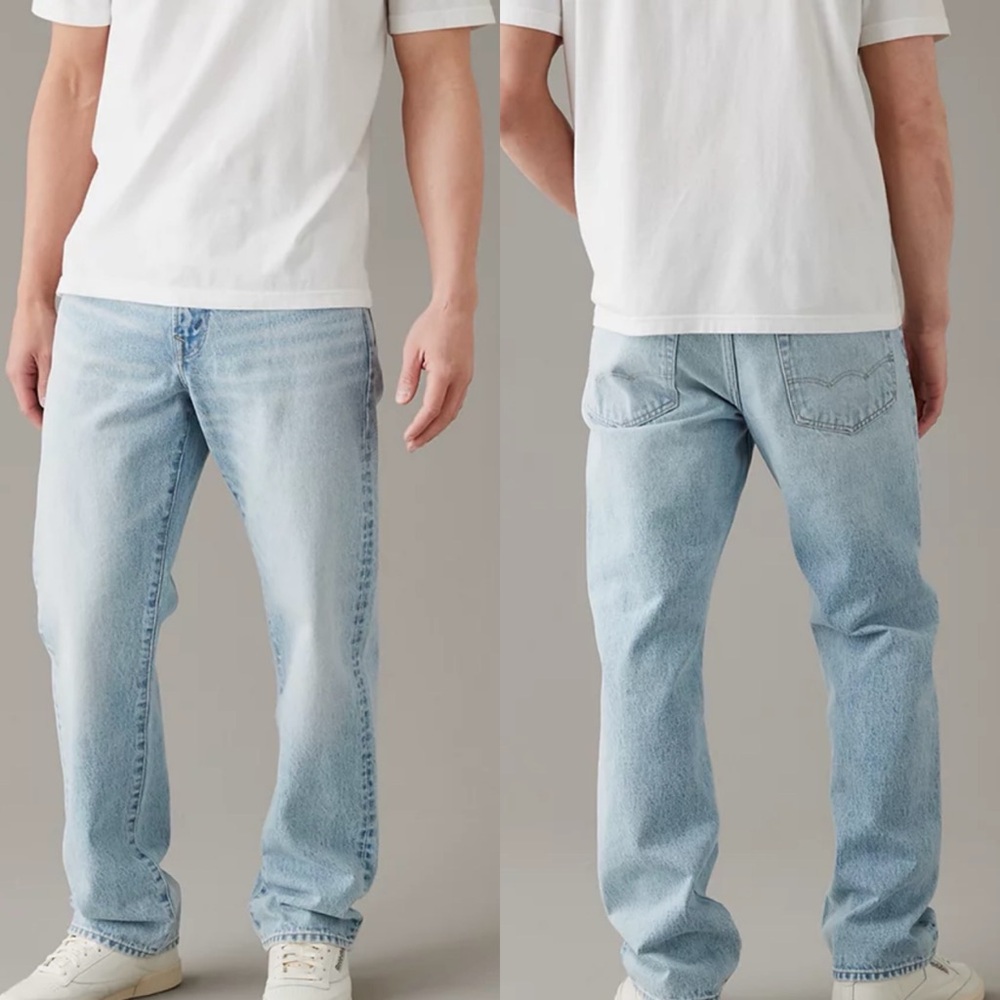 American Eagle AE Relaxed Super Stretch Straight Jeans Size 44x34 NEW